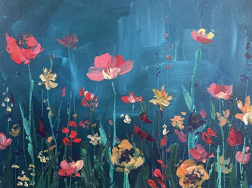 Abstract Meadow - Beginner Acrylic Painting Class