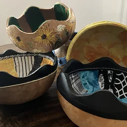 GOURD ART: Mixed-Media Bowls