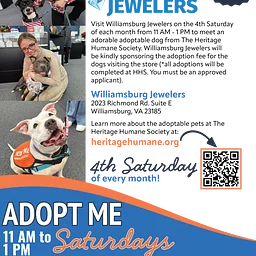 Adopt Me Saturdays at Williamsburg Jewelers