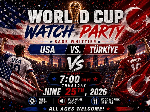 World Cup Watch Party: USA vs. Türkiye at Sage Whittier