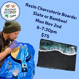 Resin Art Workshop: Bamboo Charcuterie Board! $75