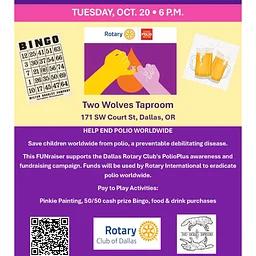 Purple pinkies, pints Bingo Night