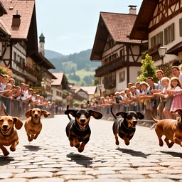 Wiener Dog Race at Old World Village