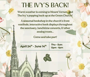 The Ivy Bookshop at Mount Vernon Spring Pop-Up: Hours and Concert Schedule!