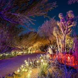 Fall Garden After Dark
