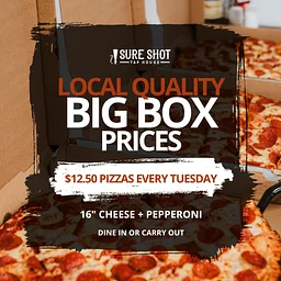 Tuesday $12.50 Pizza Special