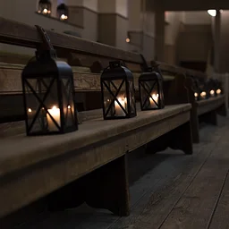 Meetinghouse by Candlelight