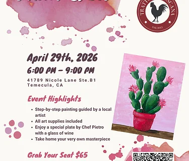 “Cactus in Bloom” Paint and Sip at Trattoria Toscana