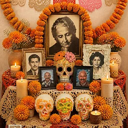 Community Ofrenda Da De Los Muertos At Amoc