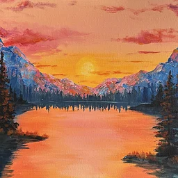 Pink Mountaintops - Intermediate Step-by-Step Acrylic Painting Class
