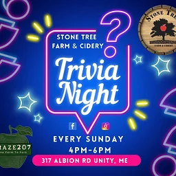Trivia Nights at Stone Tree EVERY Sunday from 4-6pm! Come Tease Your Brain!