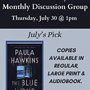 July Book Discussion: The Blue Hour by Paula Hawkins