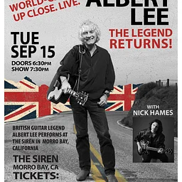 Albert Lee Featuring Nick Hames – The British Guitar LEGEND returns to Morro Bay!
