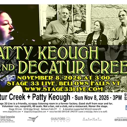 11/8/2026, Sunday: Decatur Creek + Patty Keough (3:00 PM)
