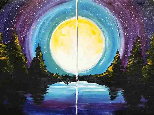 Couple’s Paint – Twilight Lake – Jul 11