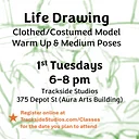 Life Drawing 1st Tuesdays – Clothed, Medium Poses