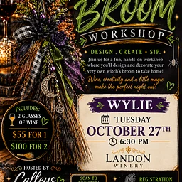 Witch’s Broom Workshop Wylie