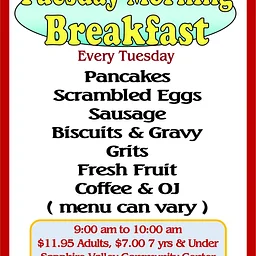 TUESDAY MORNING BREAKFAST