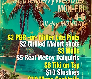 Monday ALL DAY HAPPY HOUR