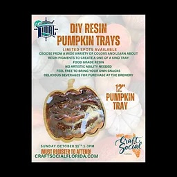 DIY Resin Pumpkin Charcuterie Trays with Craft Social Florida