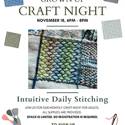 Grown Up Craft Night: Intuitive Daily Stitching