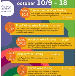 October Raleigh Wine Sale Tastings