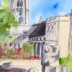 Ink Drawing & Watercolor Painting (33F26)