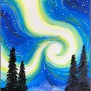 Northern Light Swirly Night