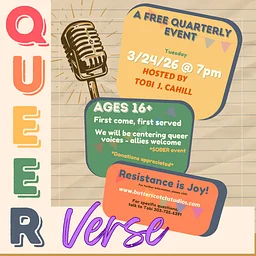 QueerVerse | A Free Quarterly Event | Hosted by Tobi J. Cahill | December