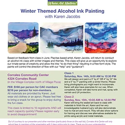 Winter Alcohol Ink Painting with Karen Jacobs
