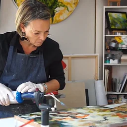 Encaustic Art Demonstration with Pascale Bouchard