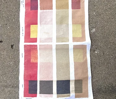 Screenprinting with Natural Dyes & Modifiers on Fabric