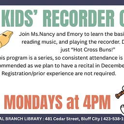 Thomas Memorial: Kids’ Recorder Program