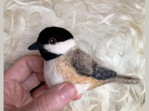 Needle Felting: Bird of the Month: Chickadee with Erin Carlson