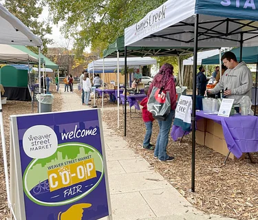 Spring Coop Fair on the Carrboro Lawn
