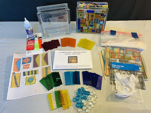 LET THERE BE LIGHT!!: Mosaic Glass Block Lamp Workshop