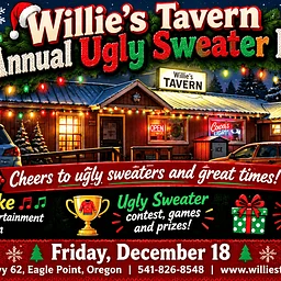 Willie’s Tavern Ugly Sweater Christmas Party