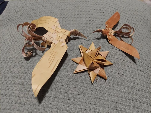 Making Birch Bark Decorations