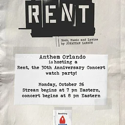 RENT 30th Anniversary Concert Watch Party at Anthem Orlando (October 26)