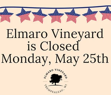 Closed for Memorial Day